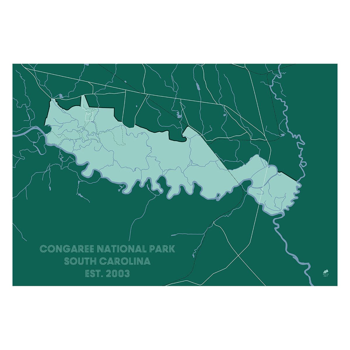 Congaree National Park Map - Muir Way - National Park