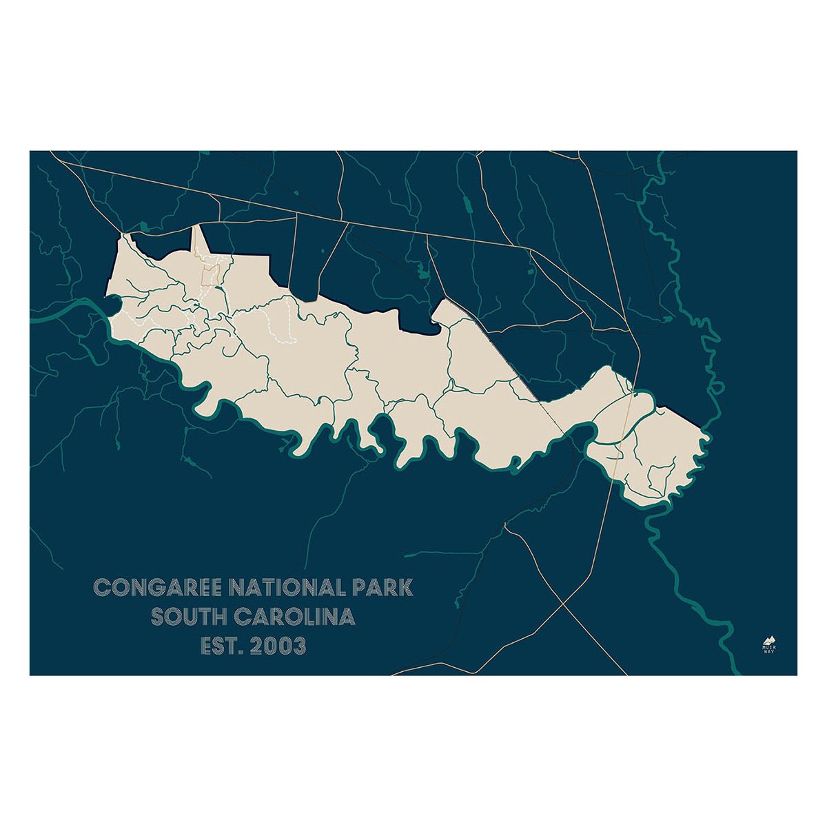 Congaree National Park Map - Muir Way - National Park