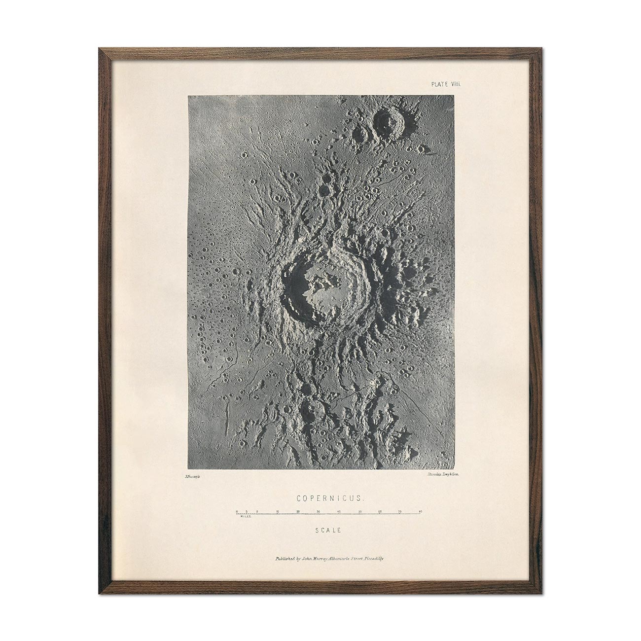1874 Copernicus Moon Crater Print - Muir Way - Astronomy
