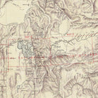 Cordilleras 1876 Topographic Map - Muir Way - Vintage Map