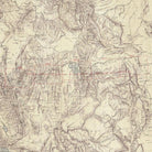 Cordilleras 1876 Topographic Map - Muir Way - Vintage Map