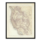 Cordilleras 1876 Topographic Map - Muir Way - Vintage Map