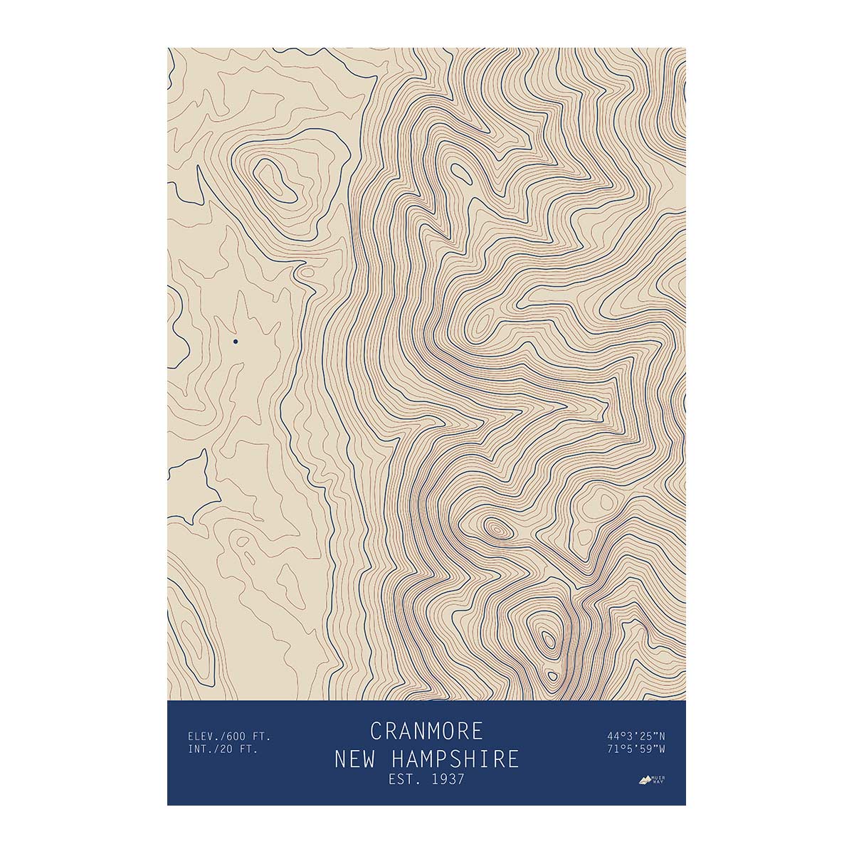 Cranmore, New Hampshire - Muir Way - TOPO Series
