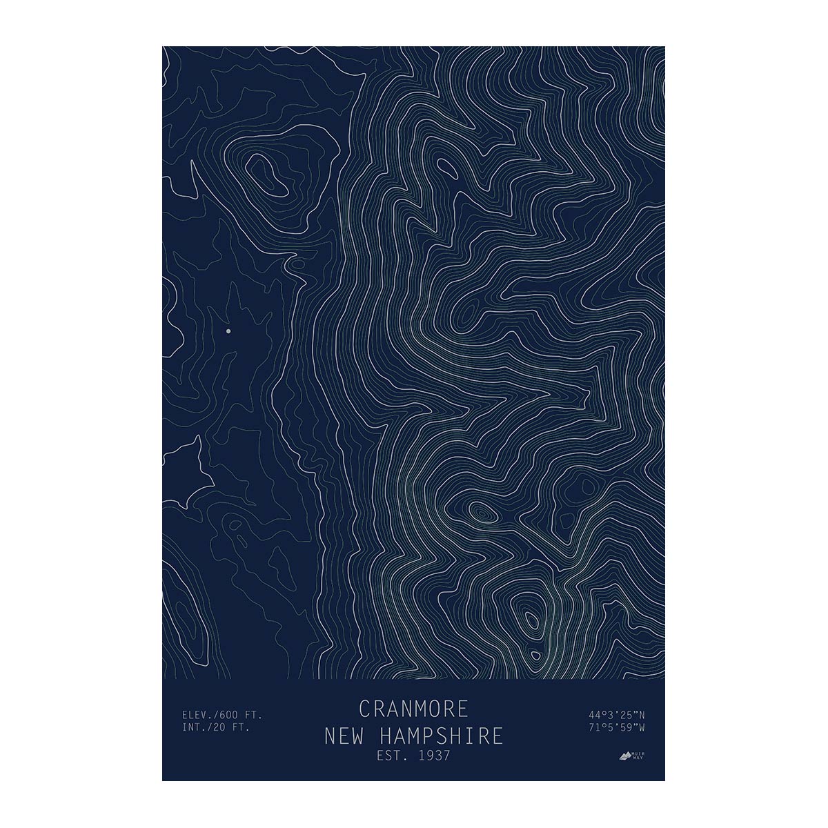 Cranmore, New Hampshire - Muir Way - TOPO Series