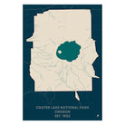 Crater Lake National Park Map - Muir Way - National Park