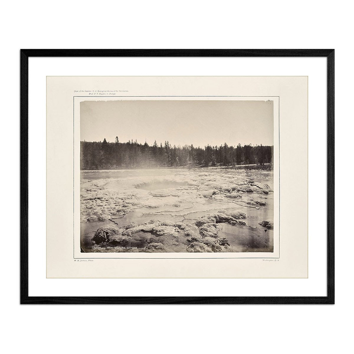 Crater of the Architectural Geyser, Lower Basin, Yellowstone 1873 - Muir Way - Photograph