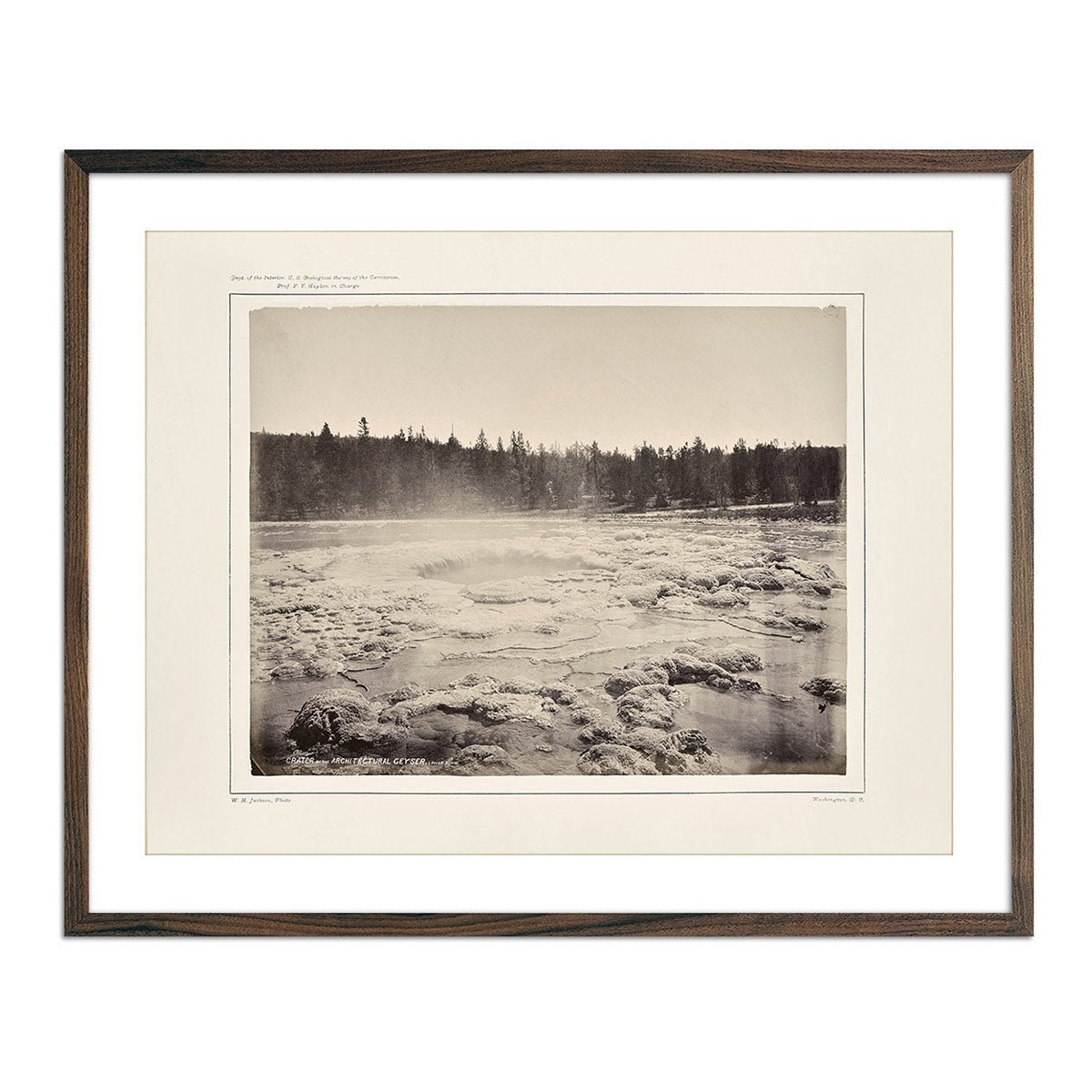 Crater of the Architectural Geyser, Lower Basin, Yellowstone 1873 - Muir Way - Photograph