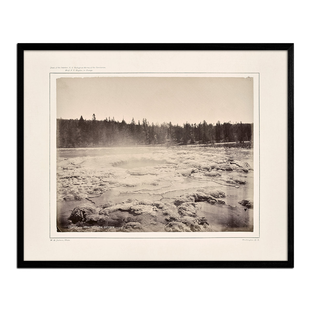 Crater of the Architectural Geyser, Lower Basin, Yellowstone 1873 - Muir Way - Photograph