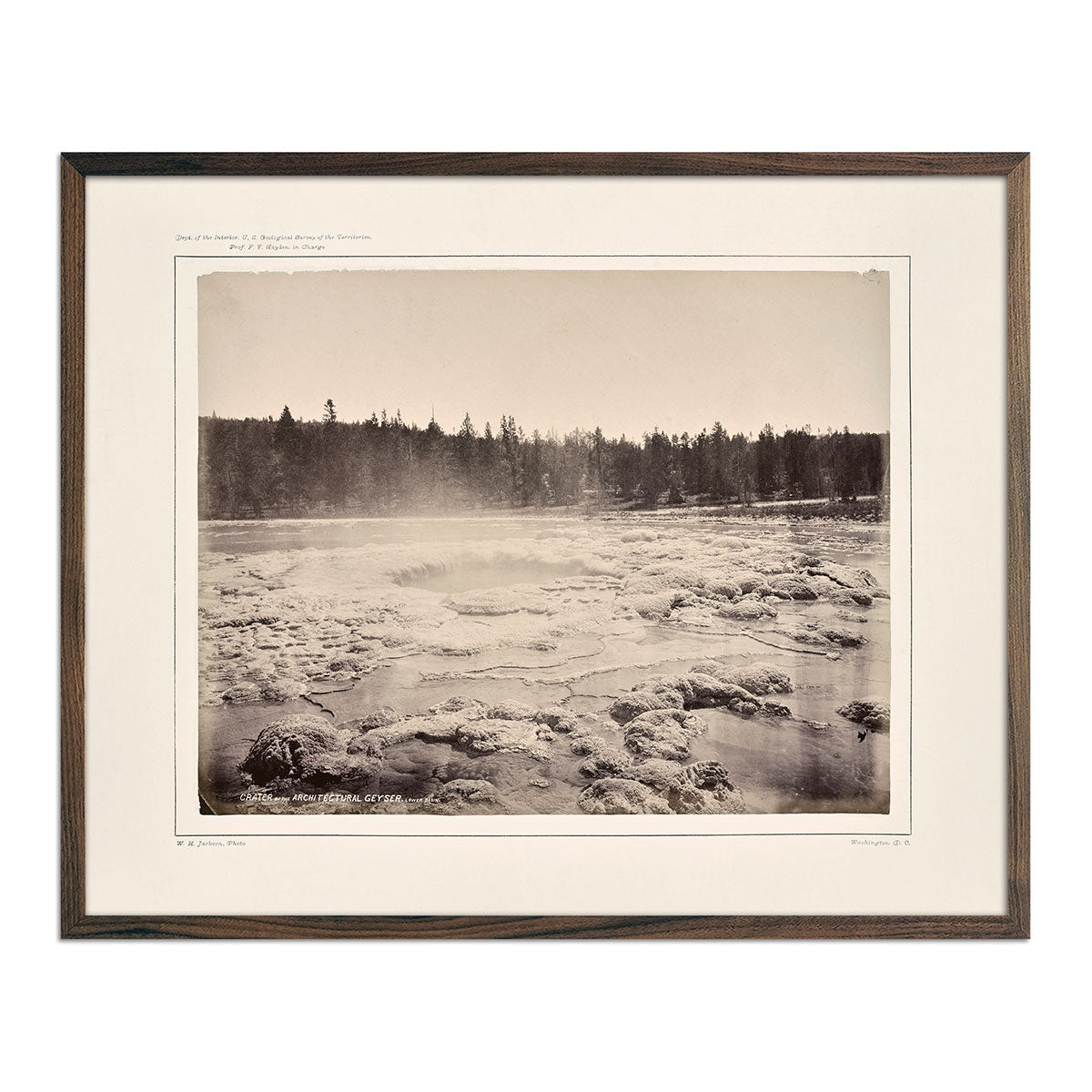 Crater of the Architectural Geyser, Lower Basin, Yellowstone 1873 - Muir Way - Photograph