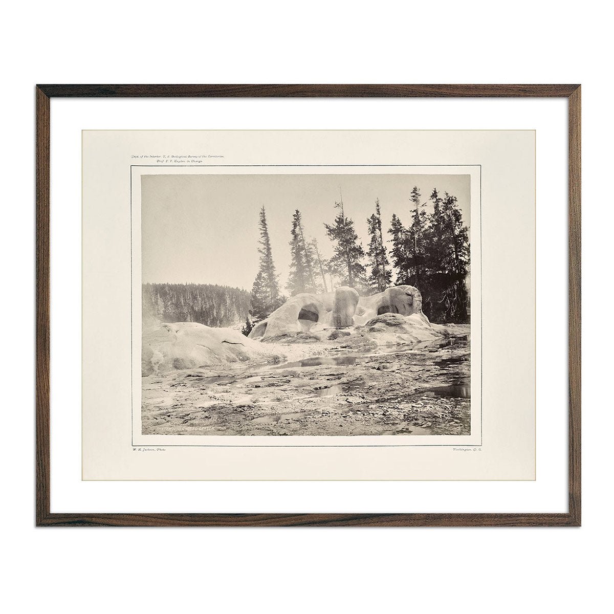 Crater of the Grotto Geyser, Yellowstone 1873 - Muir Way - Photograph