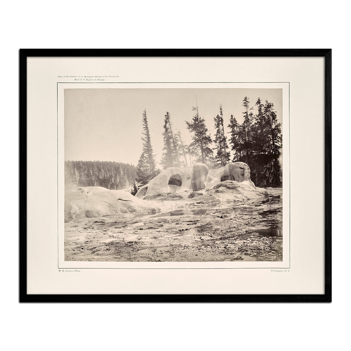 Crater of the Grotto Geyser, Yellowstone 1873 - Muir Way - Photograph