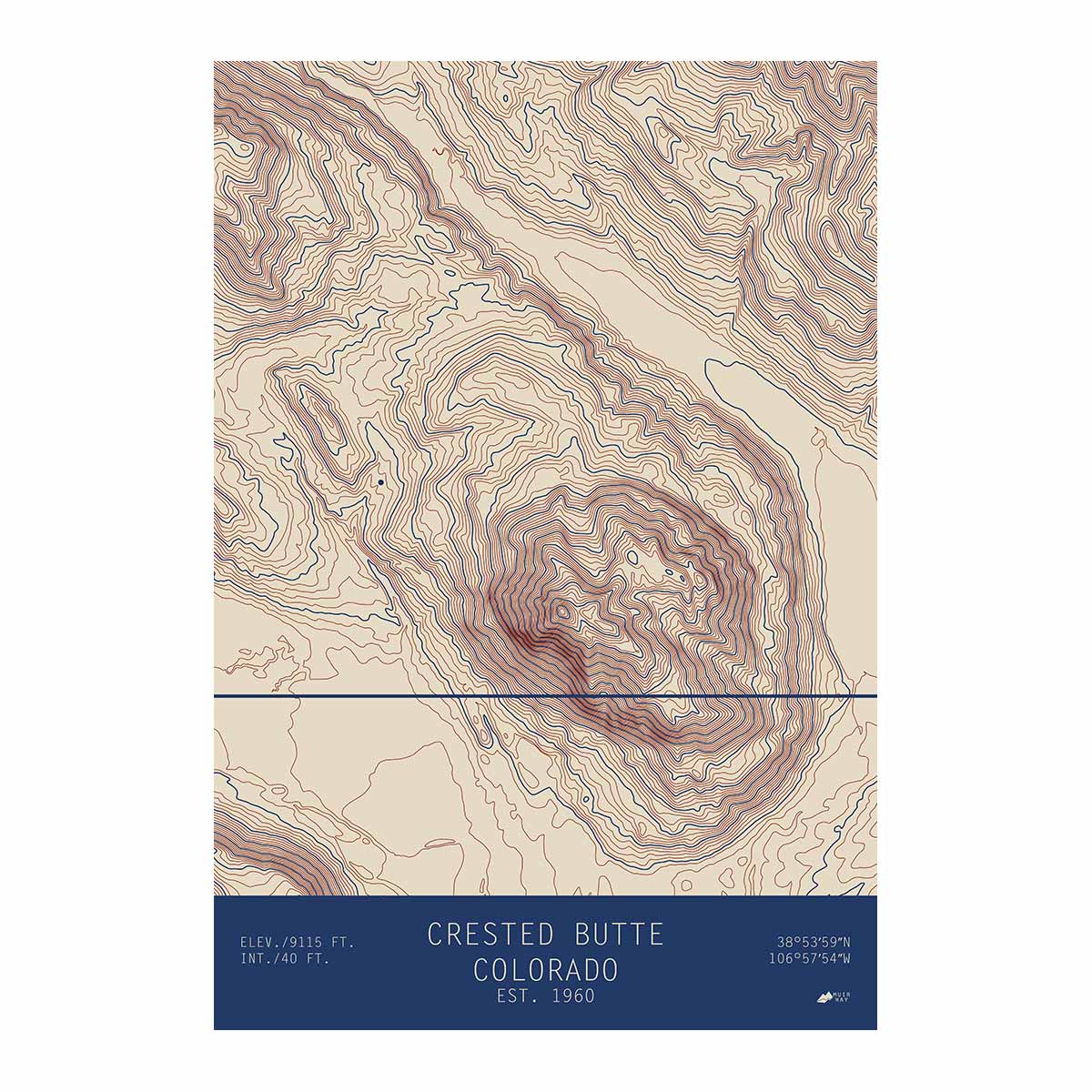Crested Butte, Colorado - Muir Way - TOPO Series