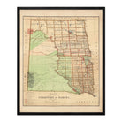Dakota Territory 1876 Map - Muir Way - Vintage Map