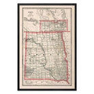 Dakota 1883 Map - Muir Way - Vintage Map