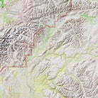 Denali Shaded Relief Map - Muir Way - Relief Series