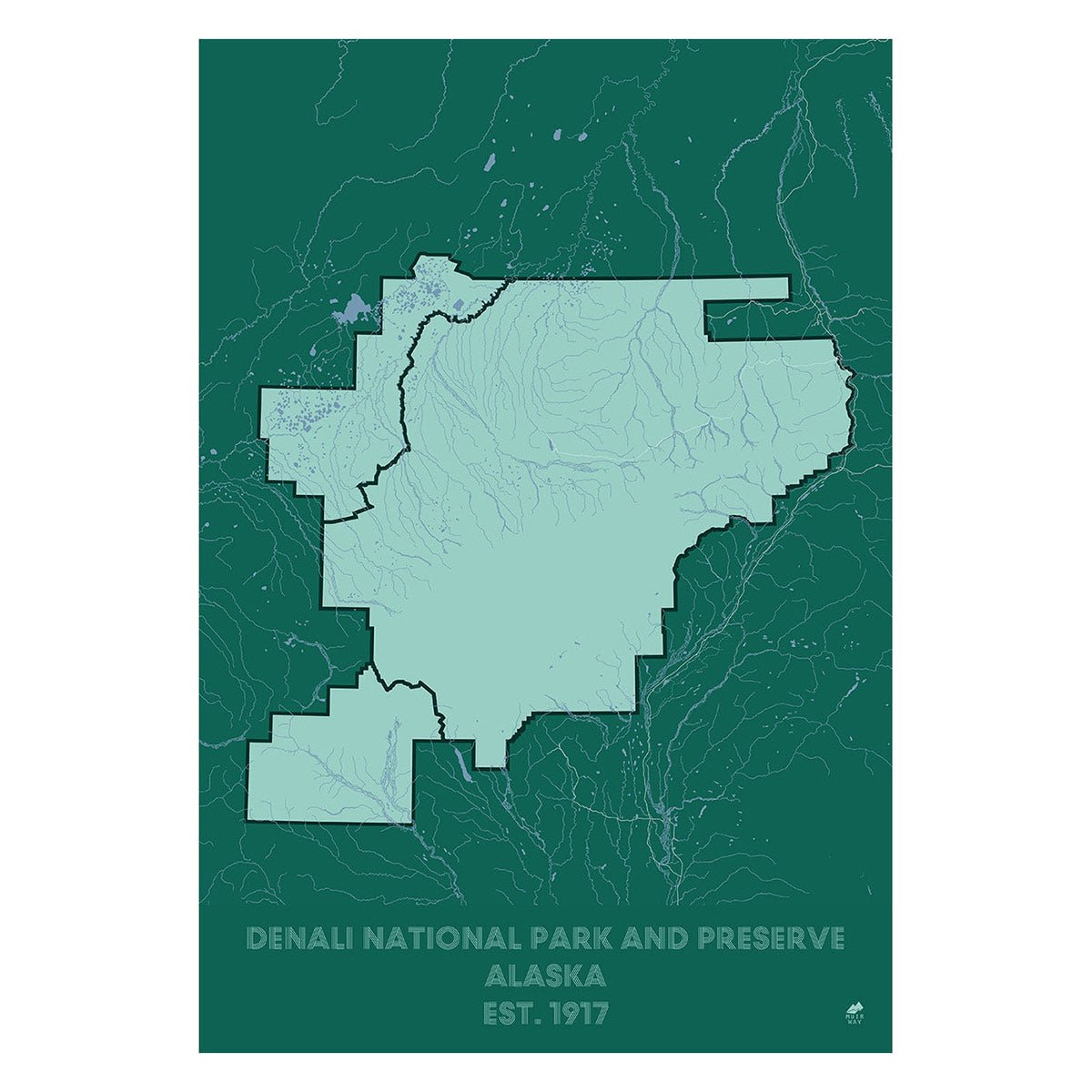 Denali National Park and Preserve Map - Muir Way - National Park
