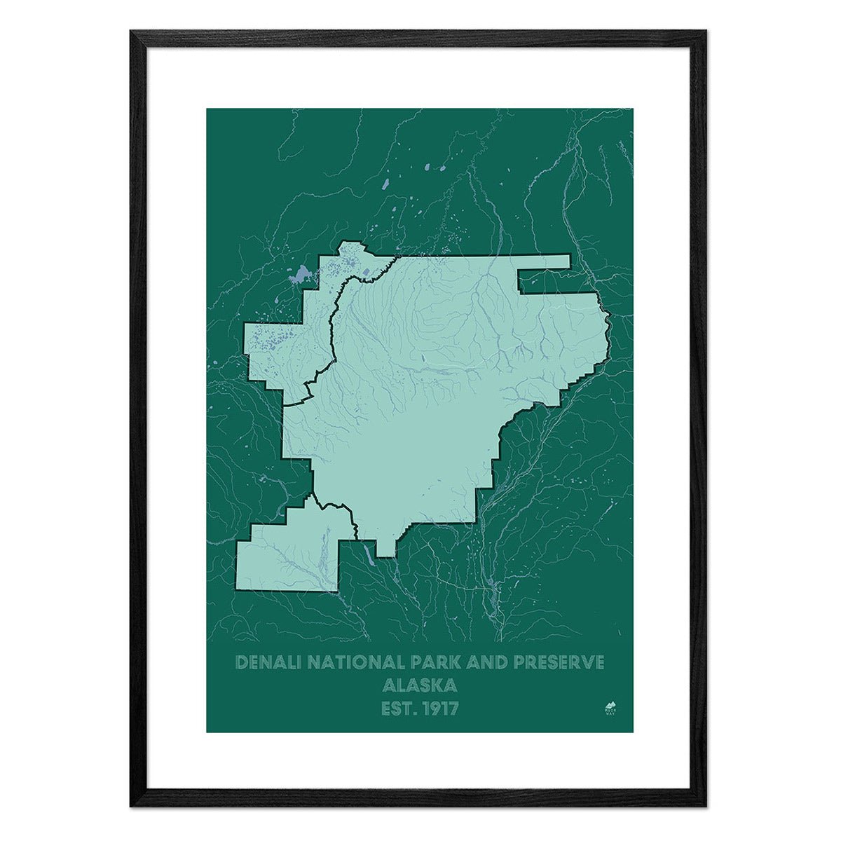 Denali National Park and Preserve Map - Muir Way - National Park