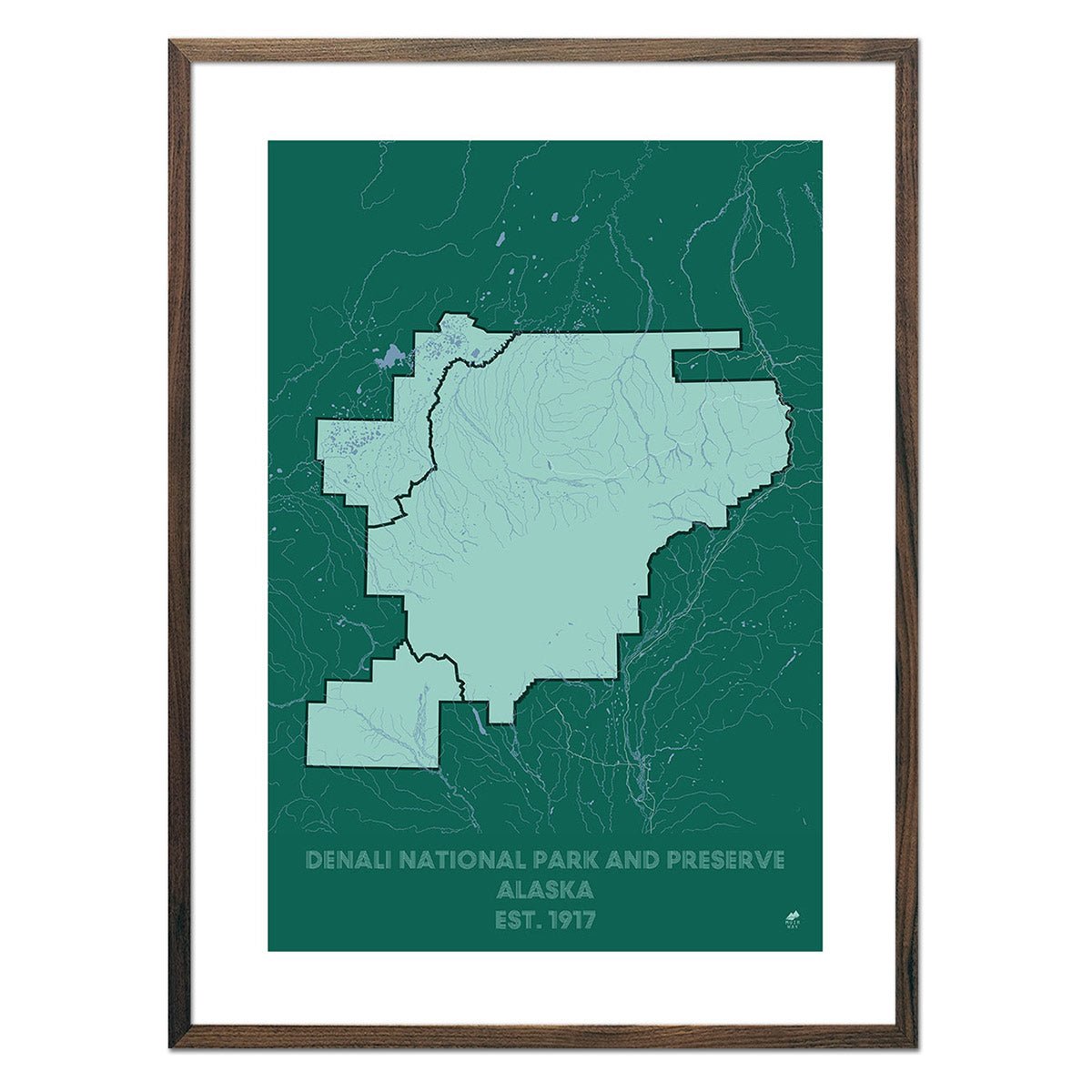 Denali National Park and Preserve Map - Muir Way - National Park