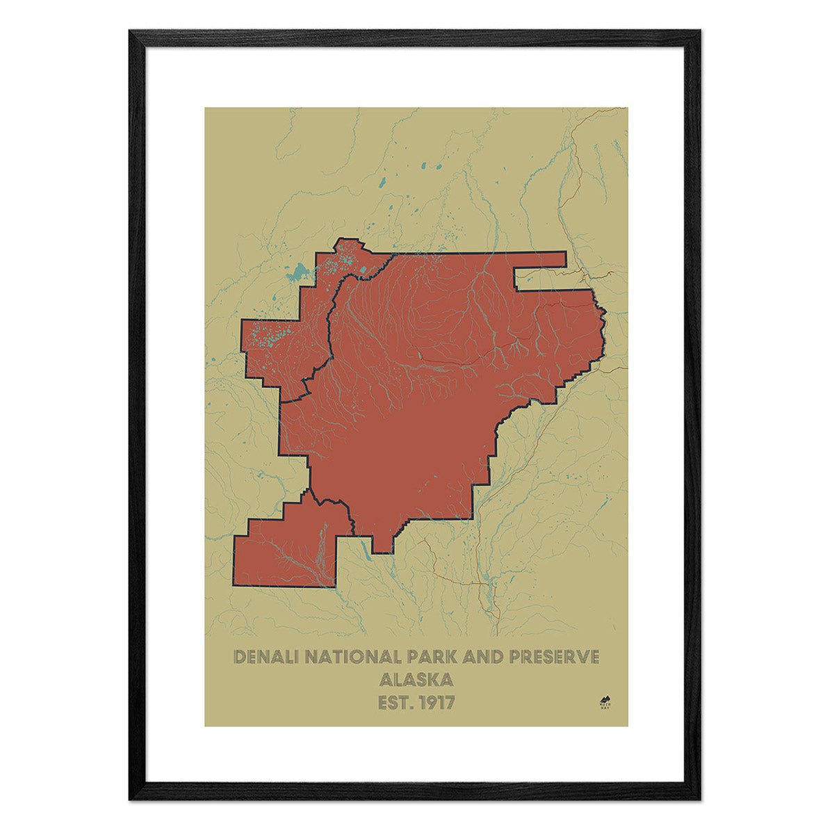 Denali National Park and Preserve Map - Muir Way - National Park