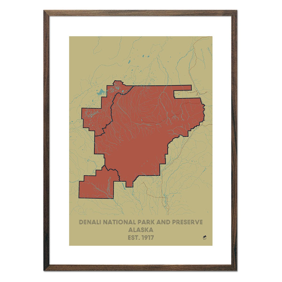 Denali National Park and Preserve Map - Muir Way - National Park