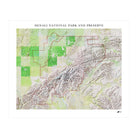 Denali Shaded Relief Map - Muir Way - Relief Series