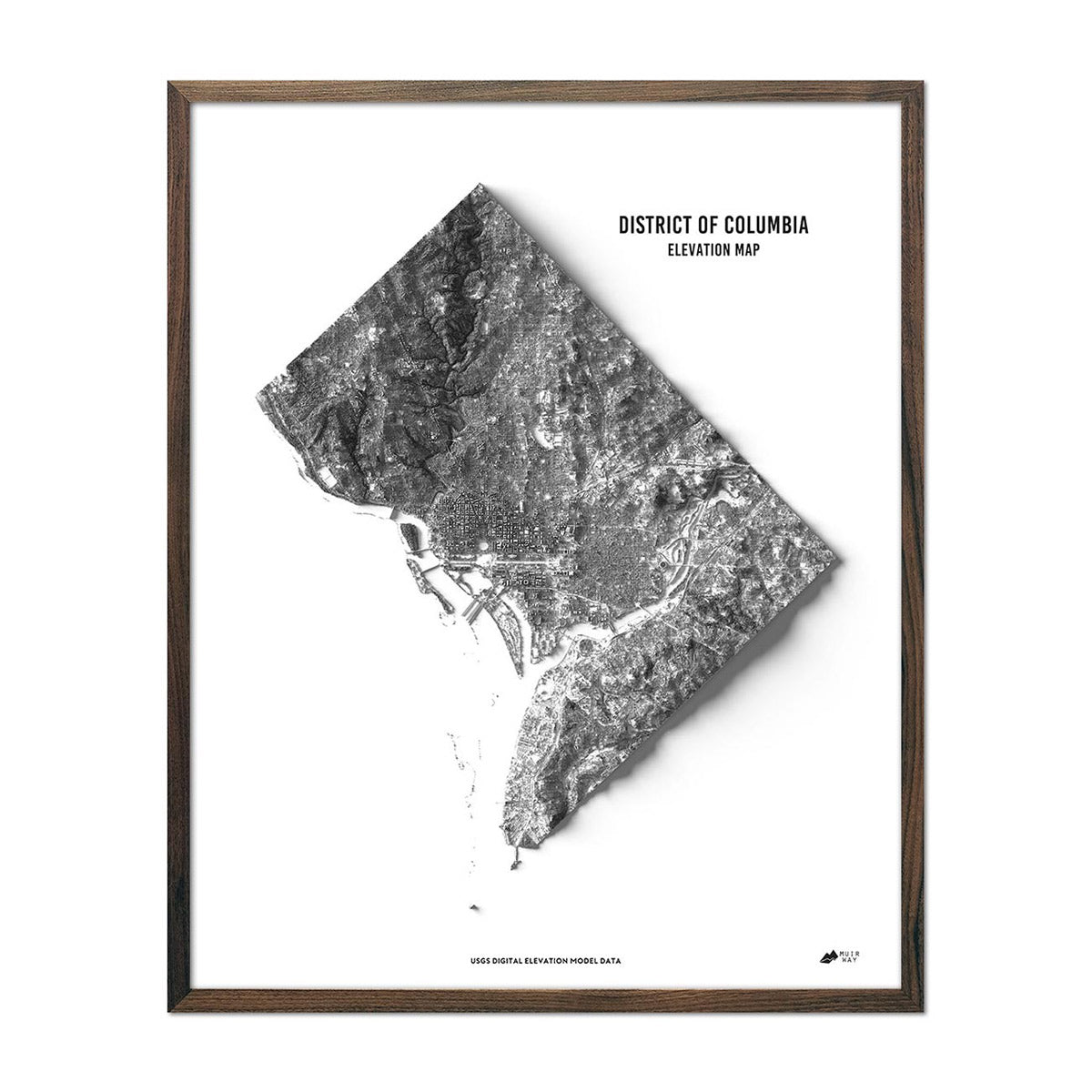 Washington D.C. Elevation Map - Muir Way - Elevation
