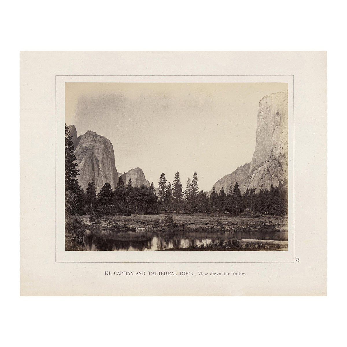 El Capitan and Cathedral Rock, Yosemite 1868 - Muir Way - Photograph