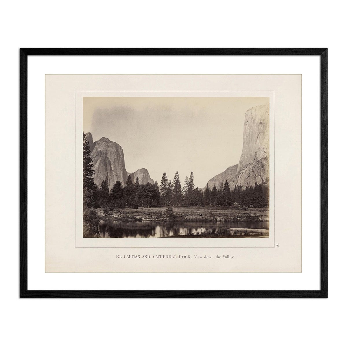 El Capitan and Cathedral Rock, Yosemite 1868 - Muir Way - Photograph