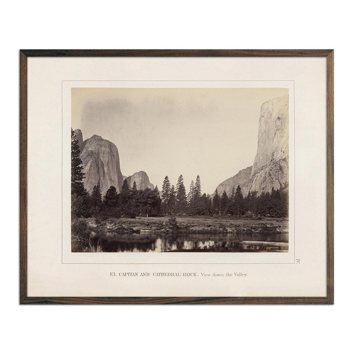 El Capitan and Cathedral Rock, Yosemite 1868 - Muir Way - Photograph