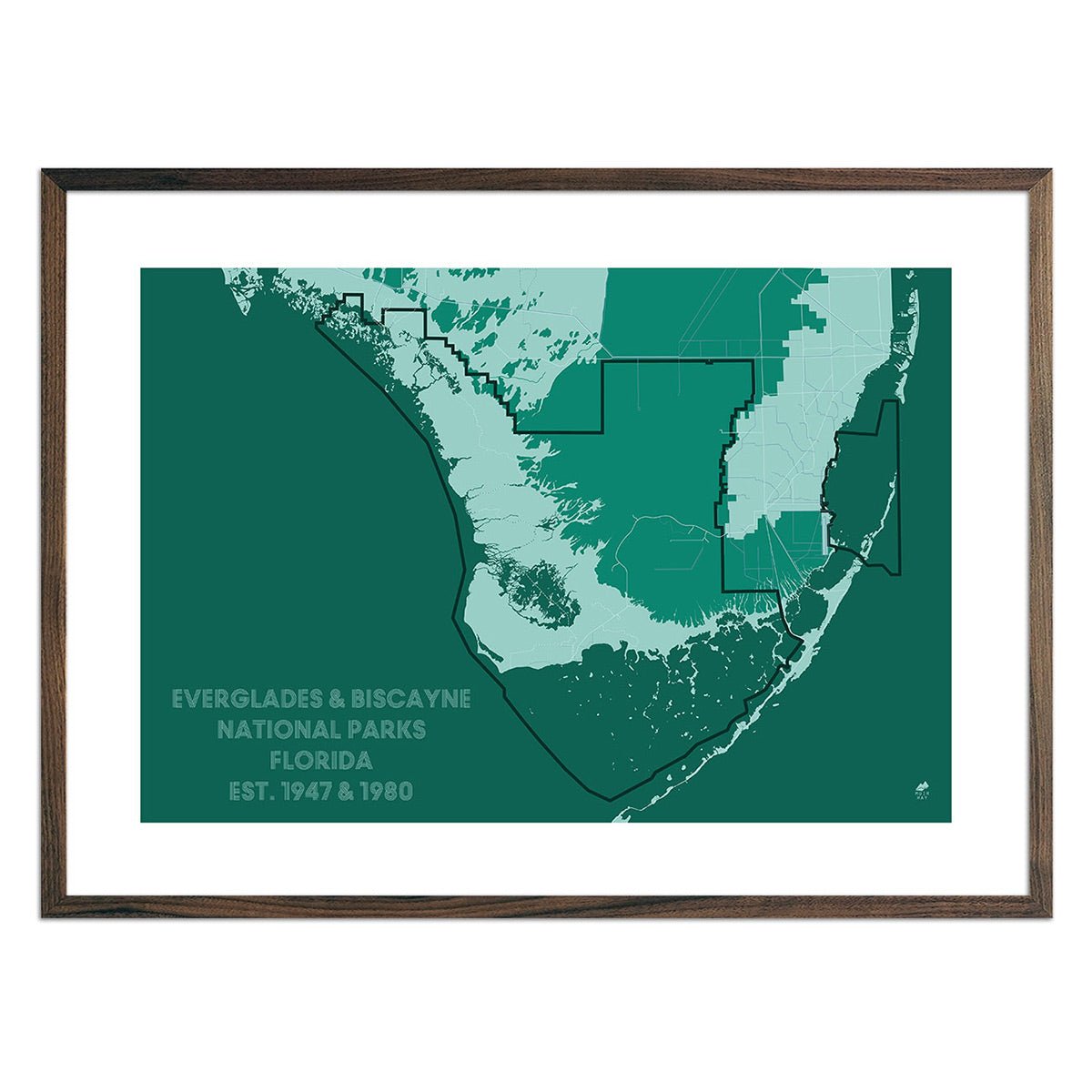 Everglades and Biscayne National Parks Map - Muir Way - National Park