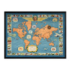Famous Flights and Air Routes of the World - Muir Way - Vintage Map