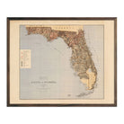 Florida State 1876 Map - Muir Way - Vintage Map