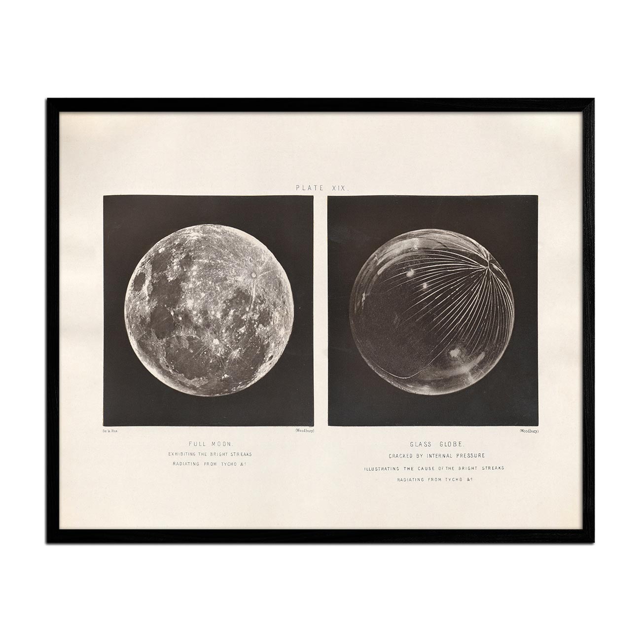 1874 Full Moon and Glass Globe Print - Muir Way - Astronomy