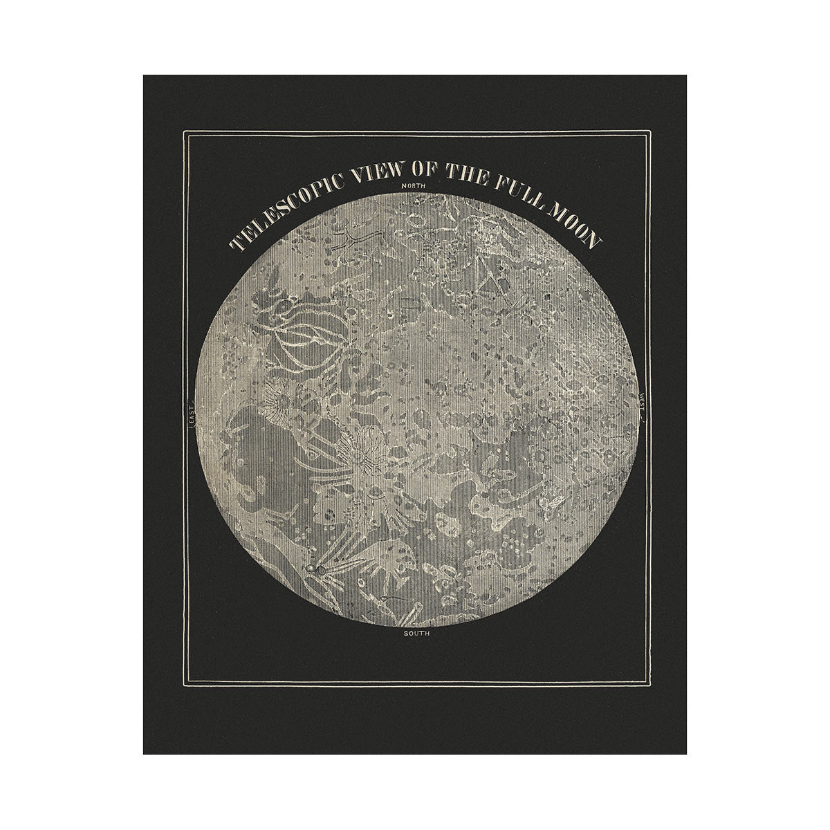 Full Moon 1850 - Muir Way - Vintage Map