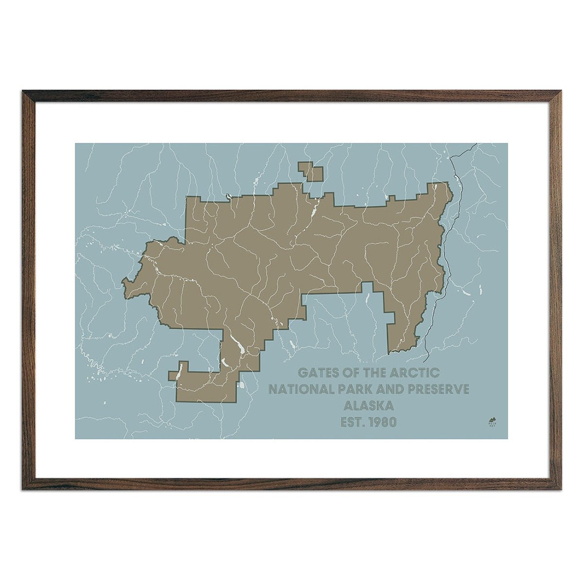 Gates of the Arctic National Park and Preserve Map - Muir Way - National Park