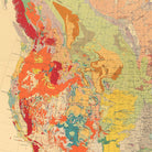 North America Geologic Map 1911 - Muir Way - Vintage Map