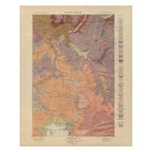 Yellowstone Geologic Map of Canyon Section 1904 Map - Muir Way - Vintage Map