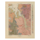 Yellowstone Geologic Map of Lake Section 1904 Map - Muir Way - Vintage Map