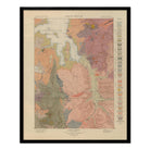 Yellowstone Geologic Map of Lake Section 1904 Map - Muir Way - Vintage Map
