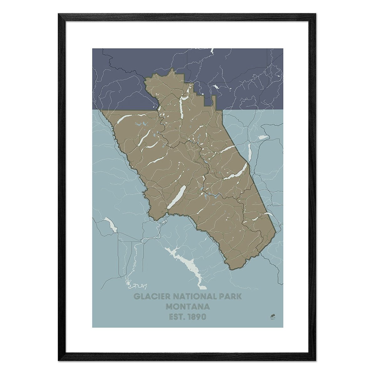 Glacier National Park Map - Muir Way - National Park