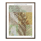 Glacier Shaded Relief Map - Muir Way - Relief Series