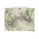 Grand Canyon Shaded Relief Map - Muir Way - Relief Series