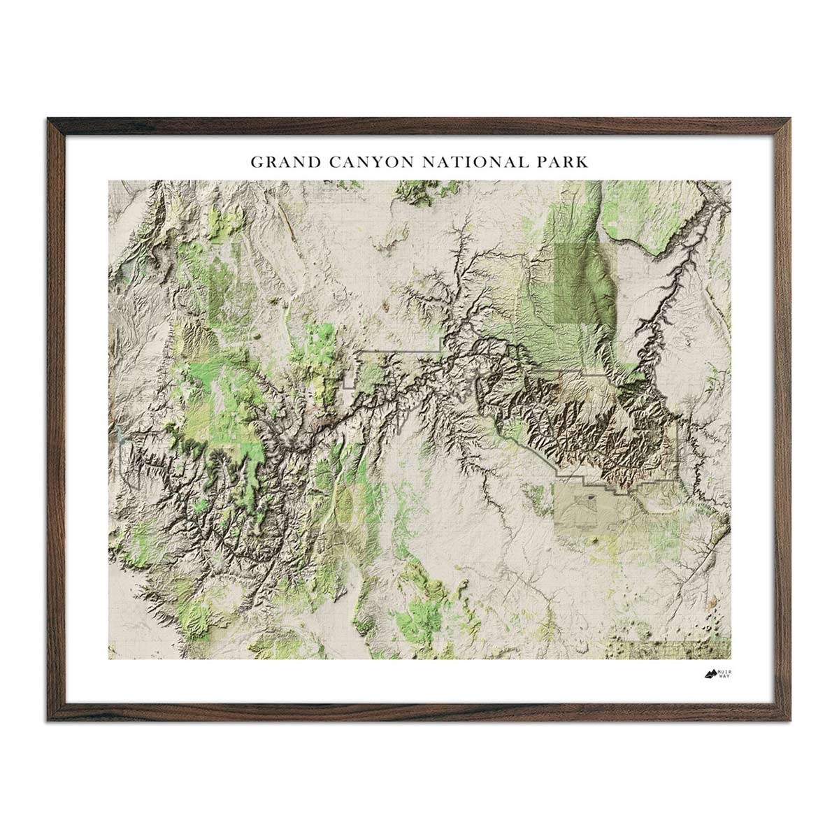 Grand Canyon Shaded Relief Map - Muir Way - Relief Series