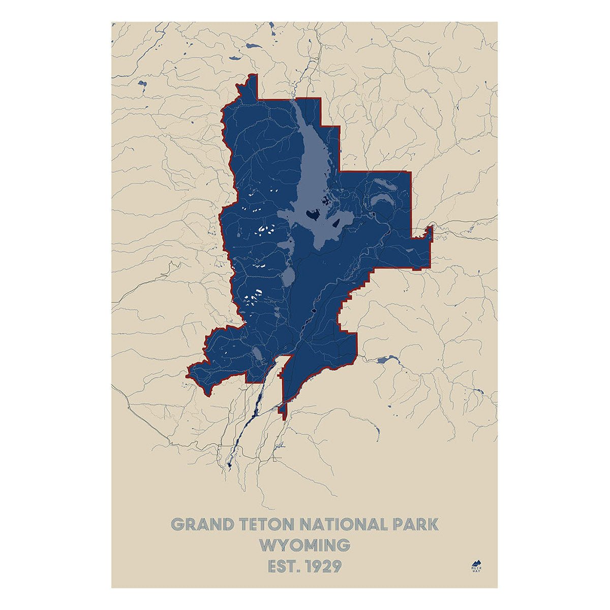 Grand Teton National Park Map - Muir Way - National Park