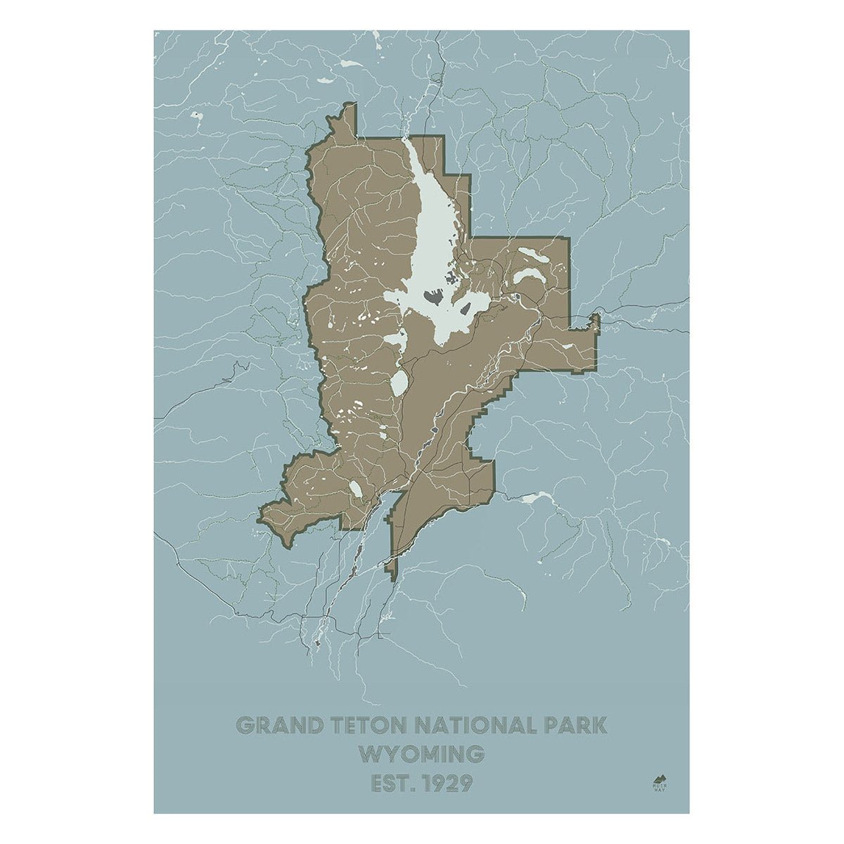 Grand Teton National Park Map - Muir Way - National Park