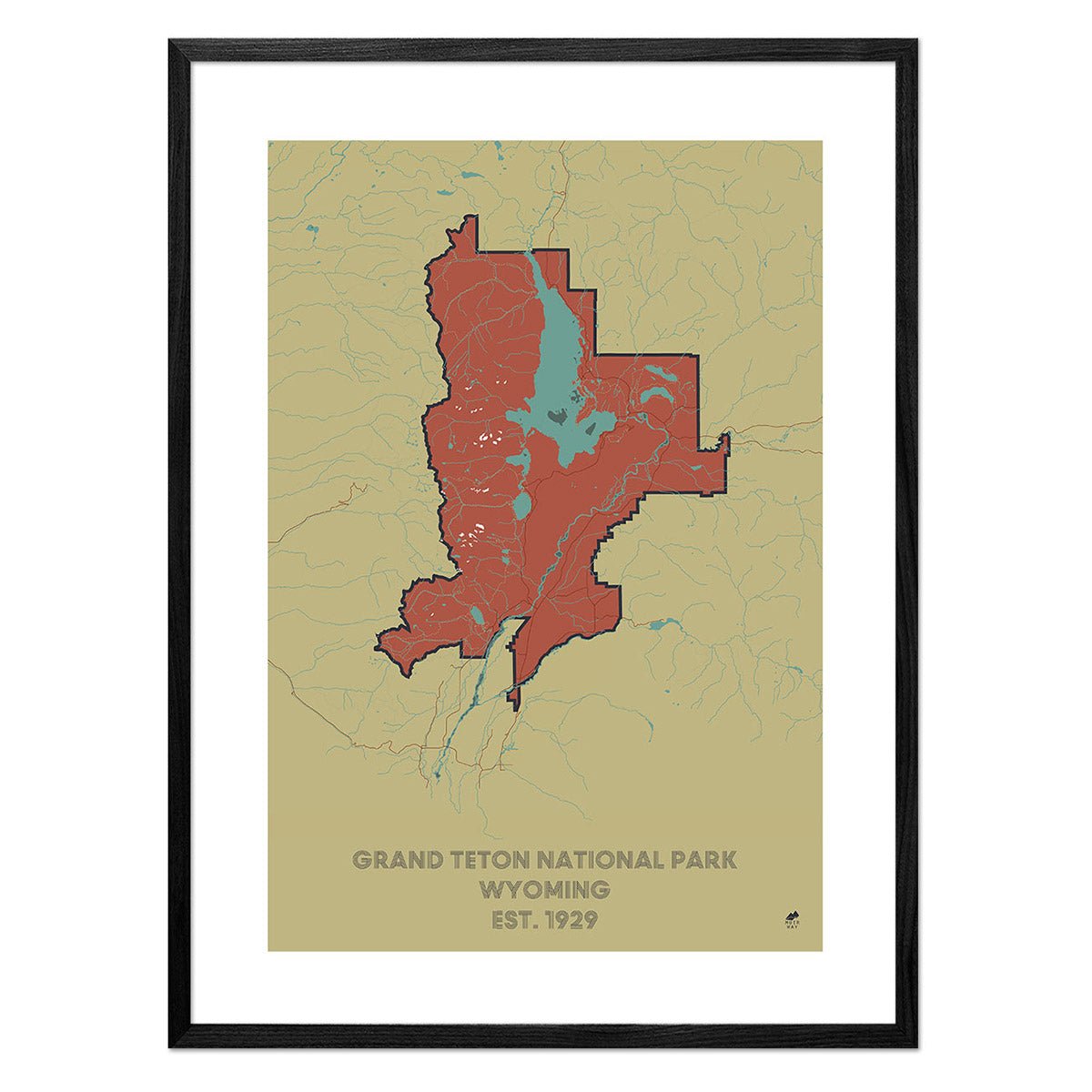Grand Teton National Park Map - Muir Way - National Park