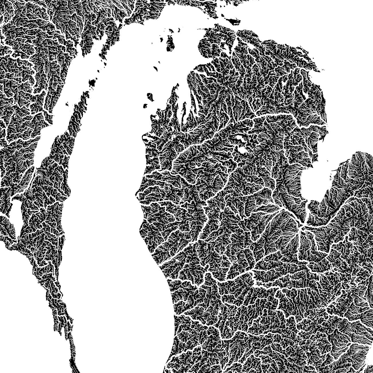 Great Lake Regional Hydrological Map - Muir Way - Hydrology