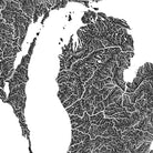 Great Lake Regional Hydrological Map - Muir Way - Hydrology