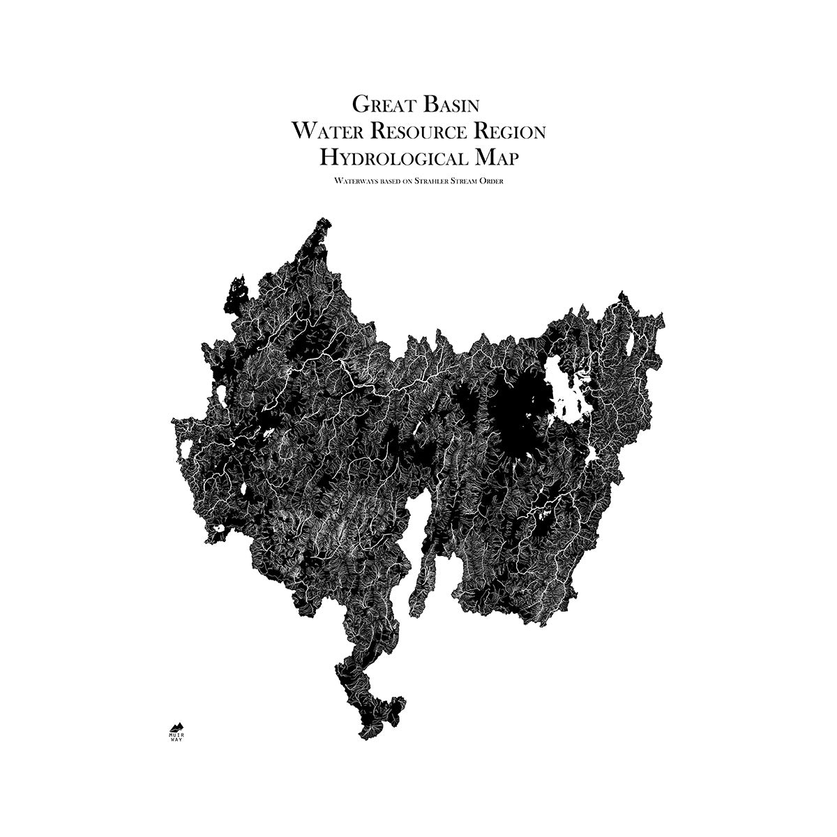 Great Basin Regional Hydrological Map - Muir Way - Hydrology