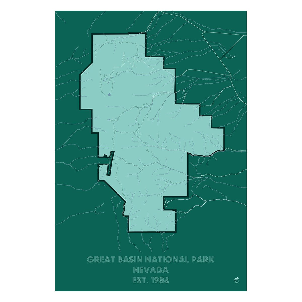 Great Basin National Park Map - Muir Way - National Park